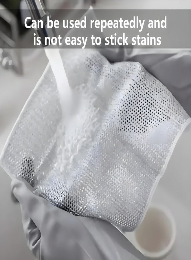 Maplekart 5-Pack Non Scratch Dish wash Cloths for Kitchen & Crevice Groove Dust Cleanning Brush | Scrubber Dish Cloth for Utensils | Reusable Sponge Mesh Wire Cloth | Metal Wire Cleaning Cloth - Image 5
